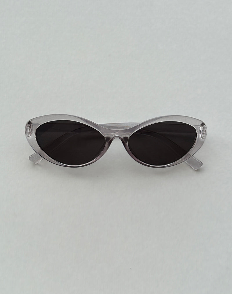 Mydas Oval Sunglasses in Opaque Silver