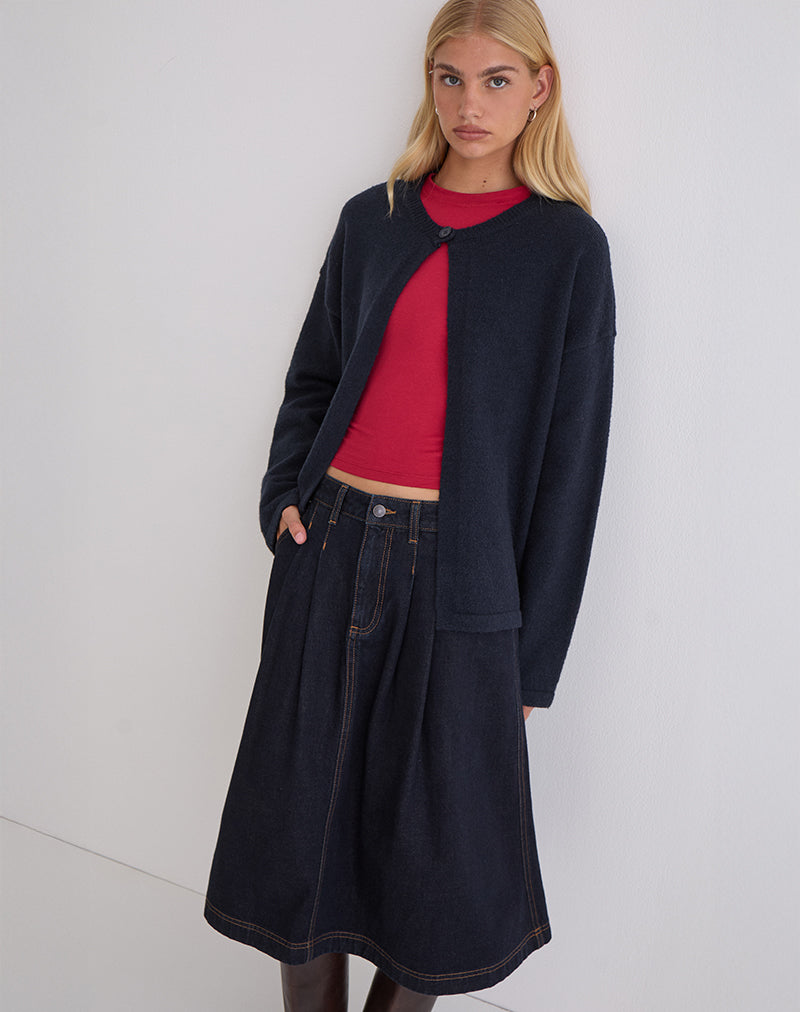 Maureen Cardigan in Dark Navy