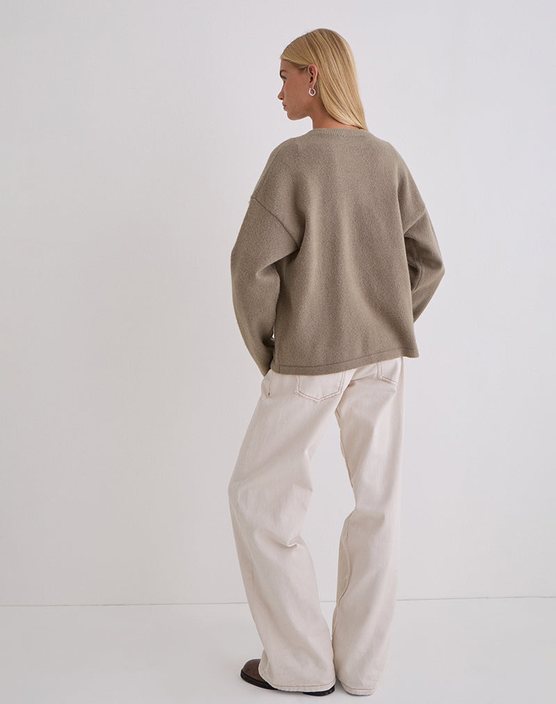 Image of Maureen Cardigan in Taupe
