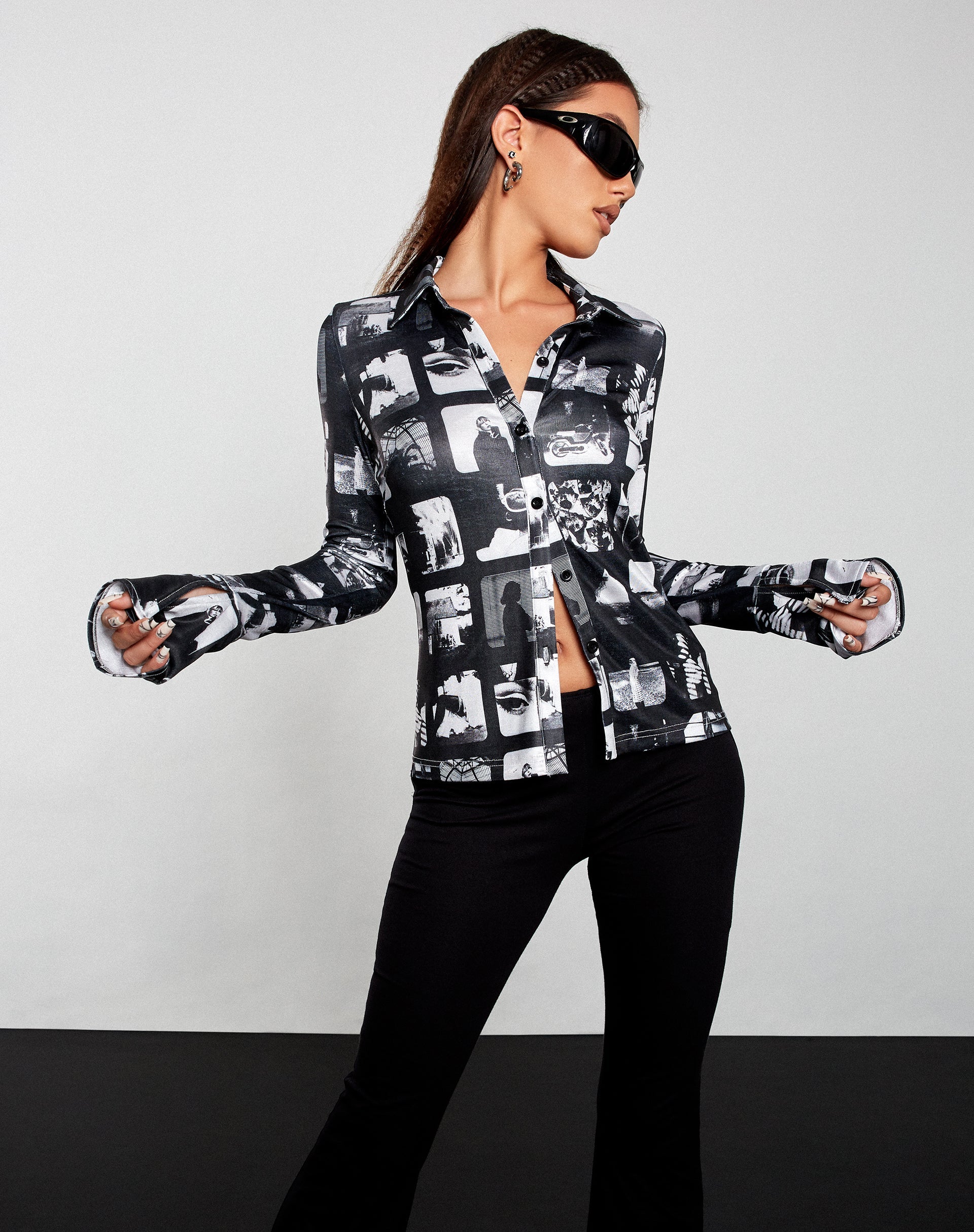 Image of Keani Shirt in Mono Photographic Black