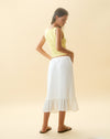 Image of Kokies Frill Hem Midi Skirt in White