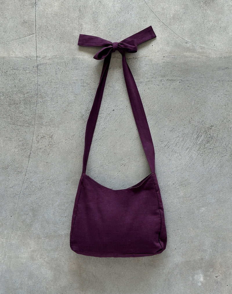 Nagisa Bow Handle Bag in Oxblood