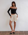 Image of Nagita Slinky Long Sleeve Bardot Top in Black
