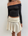 Image of Cordelia Mini Skirt in Crinkle Ivory