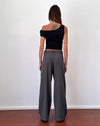 Image of Nailaka Low Rise Wide Leg Tailored Trouser in Dark Charcoal