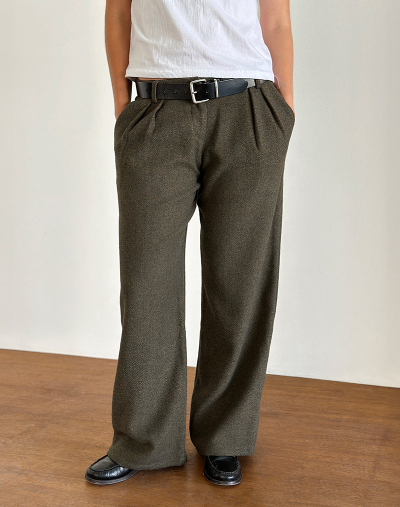 Image of Nailaka Tailored Trouser in Dark Taupe