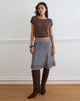 Image of Nanami Midi Skirt in Shadow Blossom Blue Chiffon