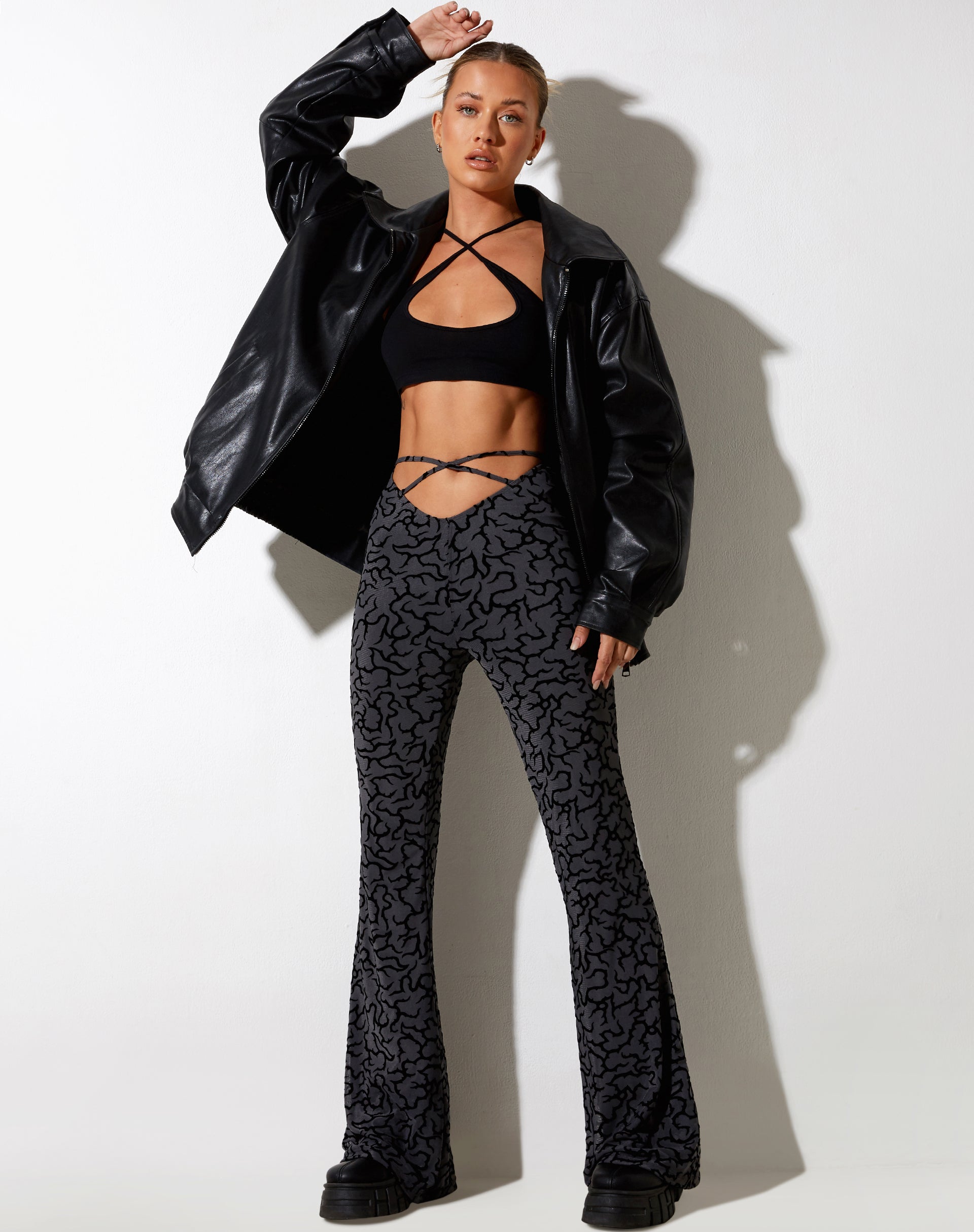 Image of Nancha Flare Trouser in Tribal Flock