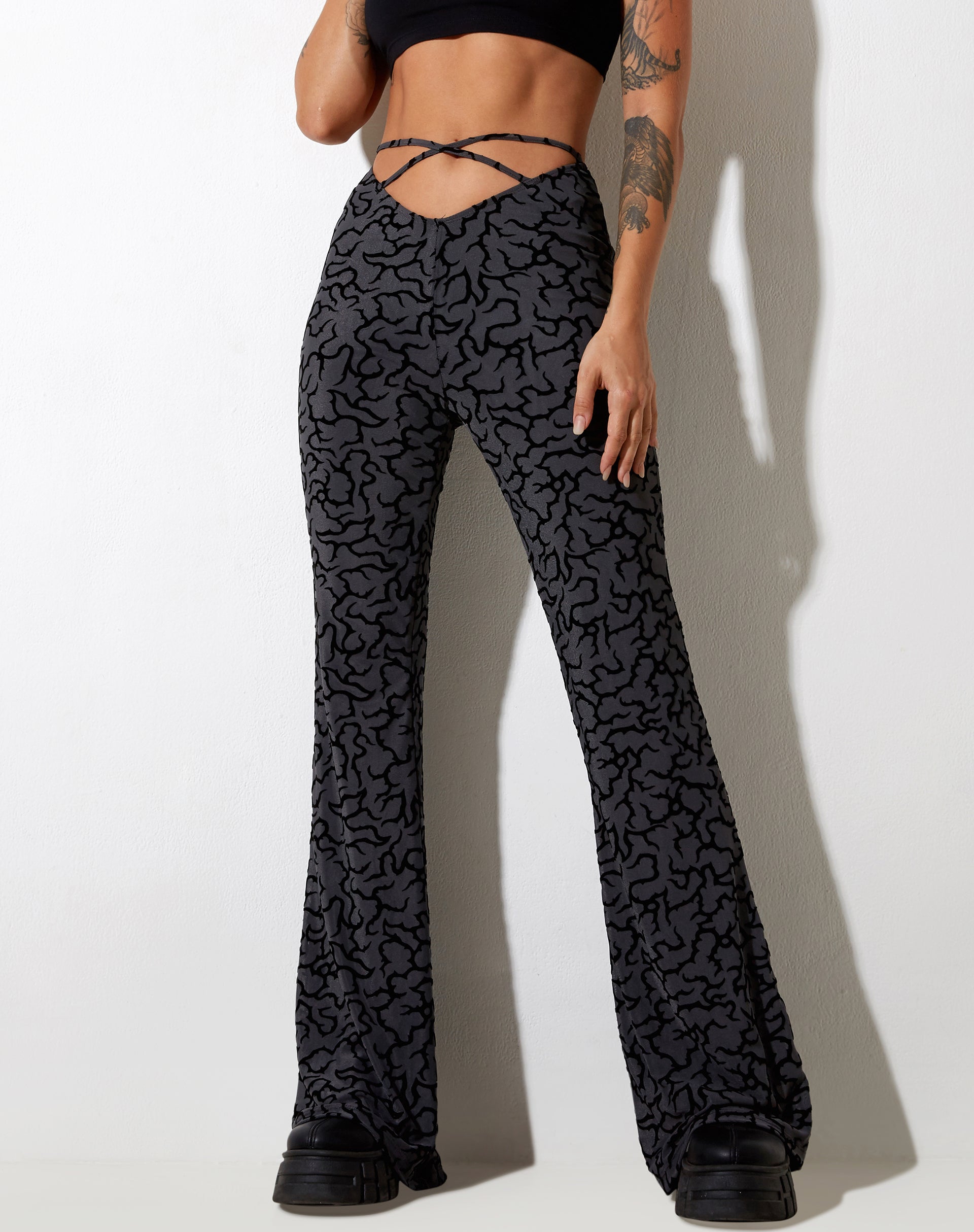 Image of Nancha Flare Trouser in Tribal Flock