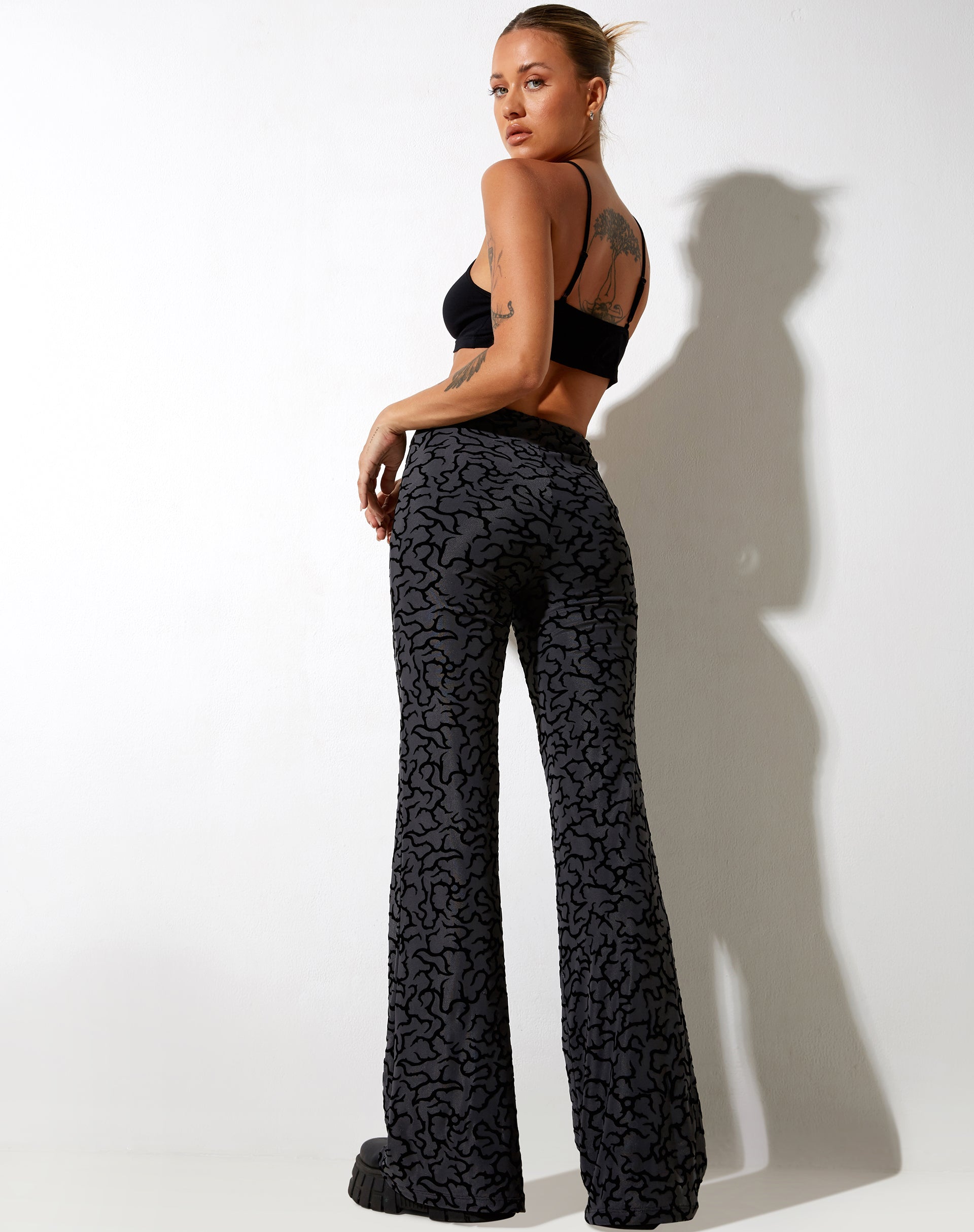 Image of Nancha Flare Trouser in Tribal Flock