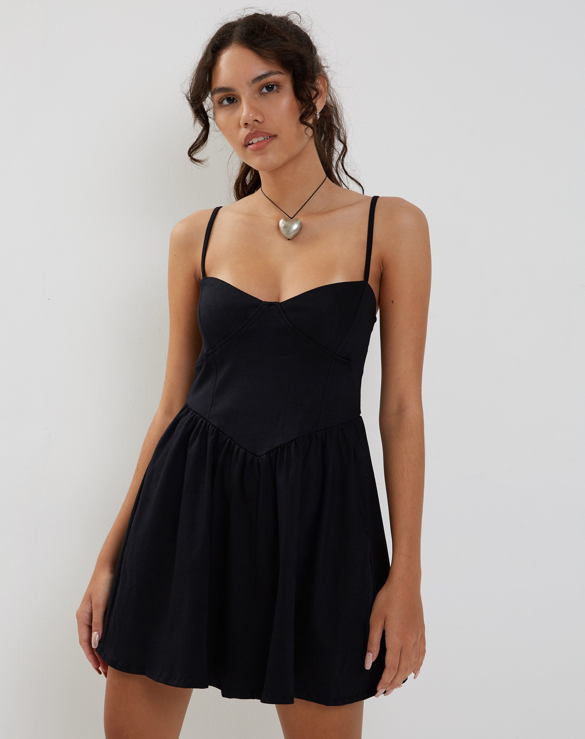 Delray Long Sleeve Bodycon Dress in Lycra Black