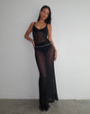 Image of Nazir O Ring Strap Knitted Maxi Dress in Black