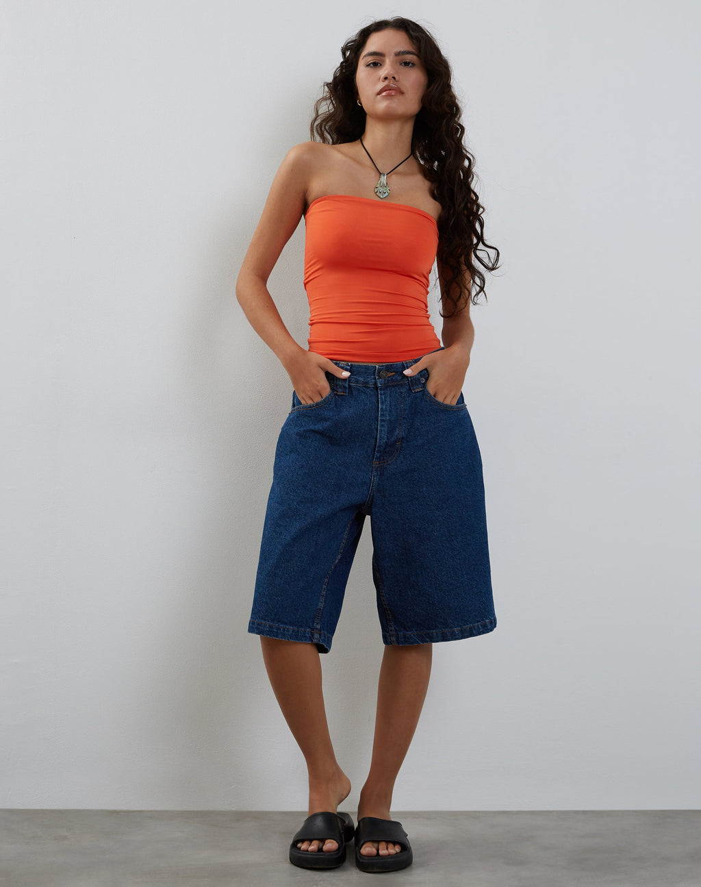 Haut bandeau moulant Neave en orange