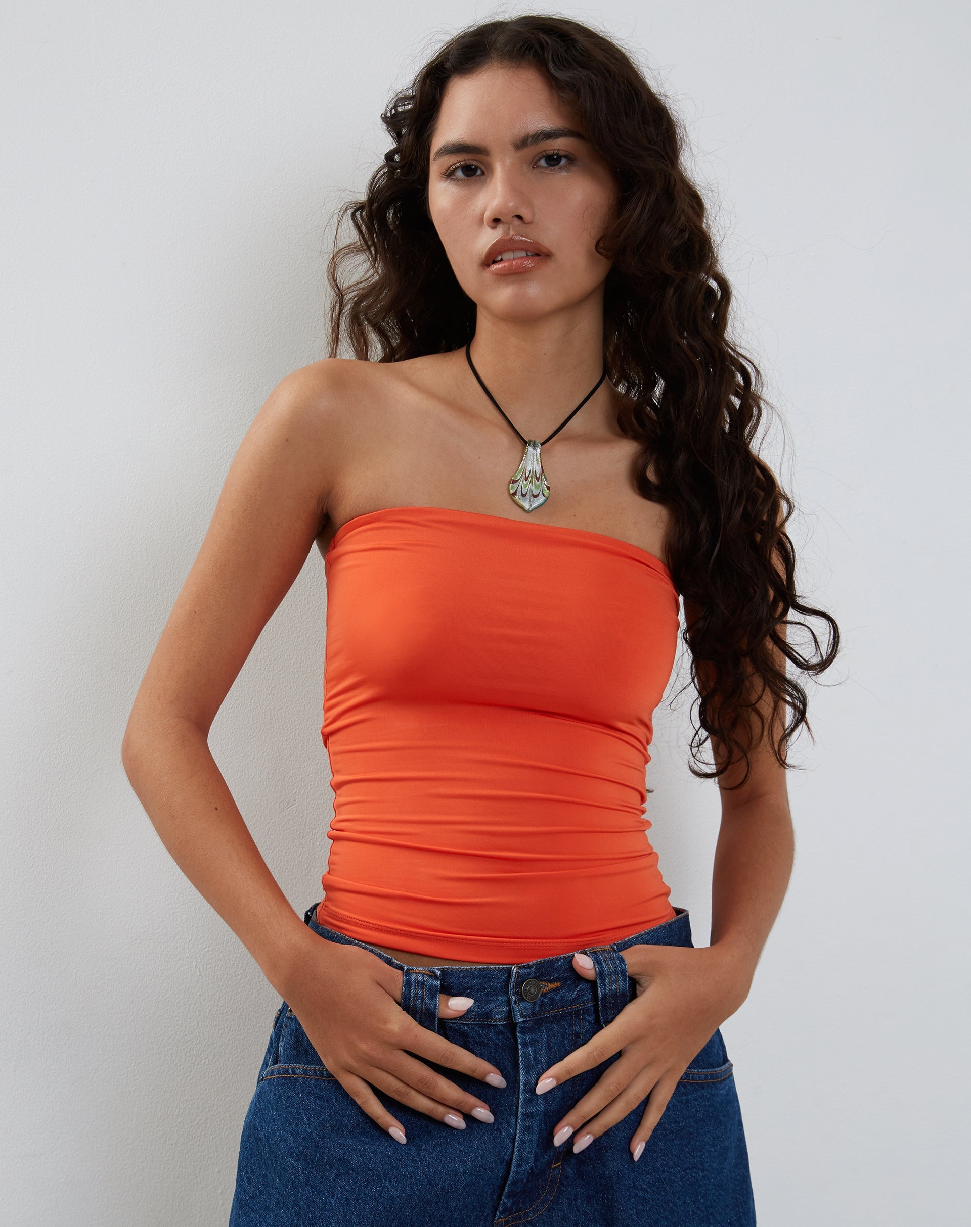 Slinky Bandeau Crop Top