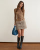 Image of Ned Mini Skirt in Light Twill Grey Brown