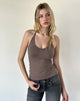 Image of Nemue Plunge Racerback Top in Coffee Quartz