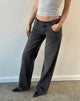 Immagine dei jeans Parallel a vita bassa in nero lavato grigio