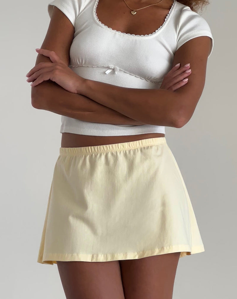 Nidya A-Line Mini Skirt in Buttermilk