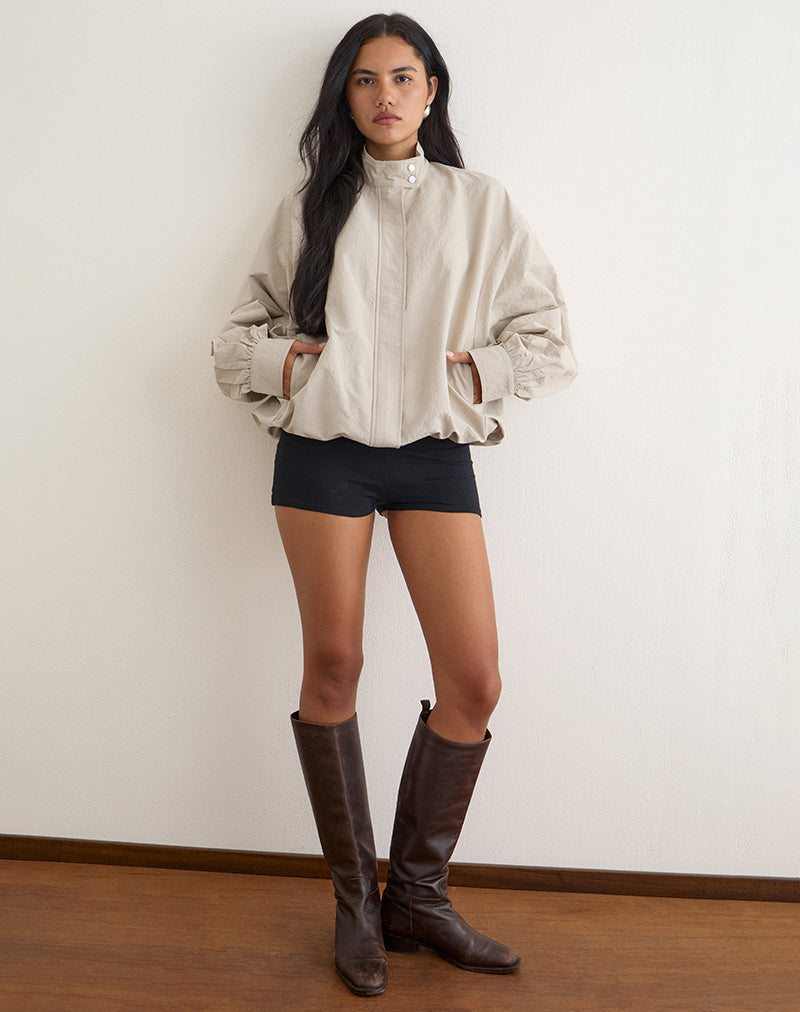 Image of Niorun Zip Jacket in Nylon Light Taupe