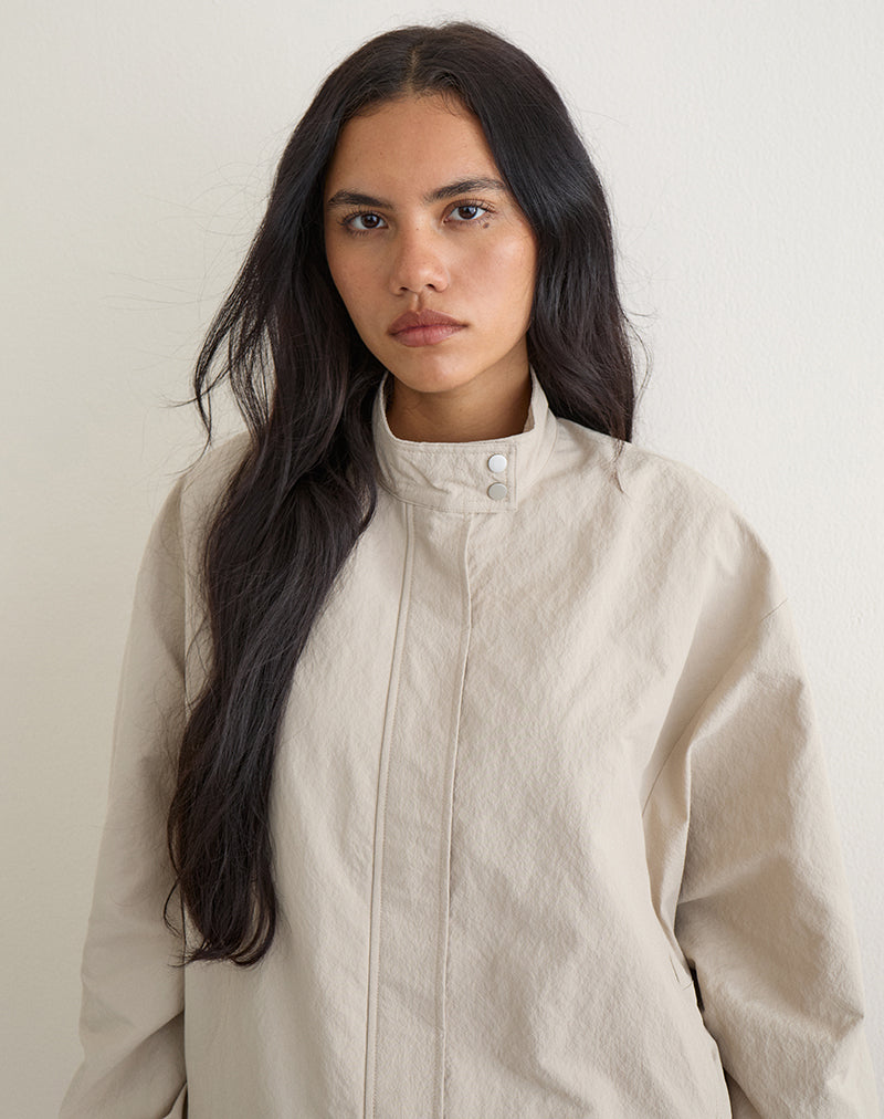Image of Niorun Zip Jacket in Nylon Light Taupe