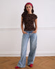 Image of Nova Top in Garden Floral Brown