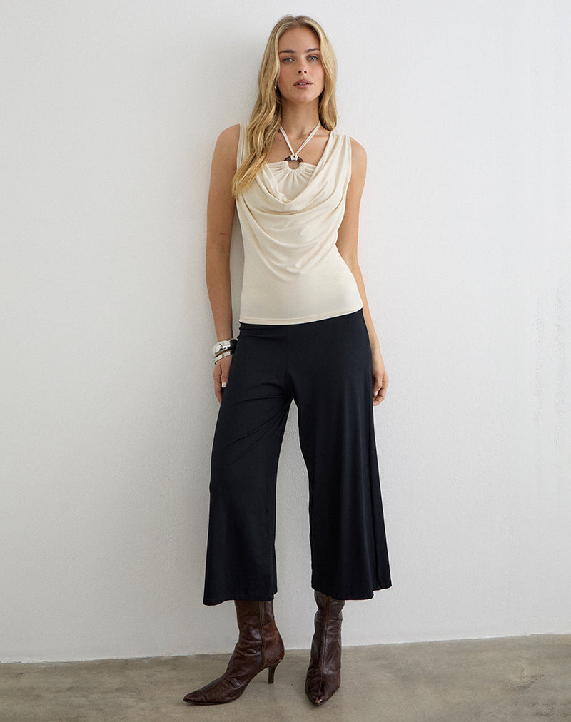 Olinda Halter Top in Cupro Cream