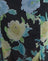 Mousseline noire avec imprimé fleurs en cristal
