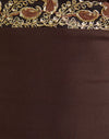 Brown with Embroidered Sequin Trim