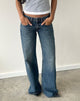 Image of Low Rise Slouchy Flare Jeans in Steel Blue