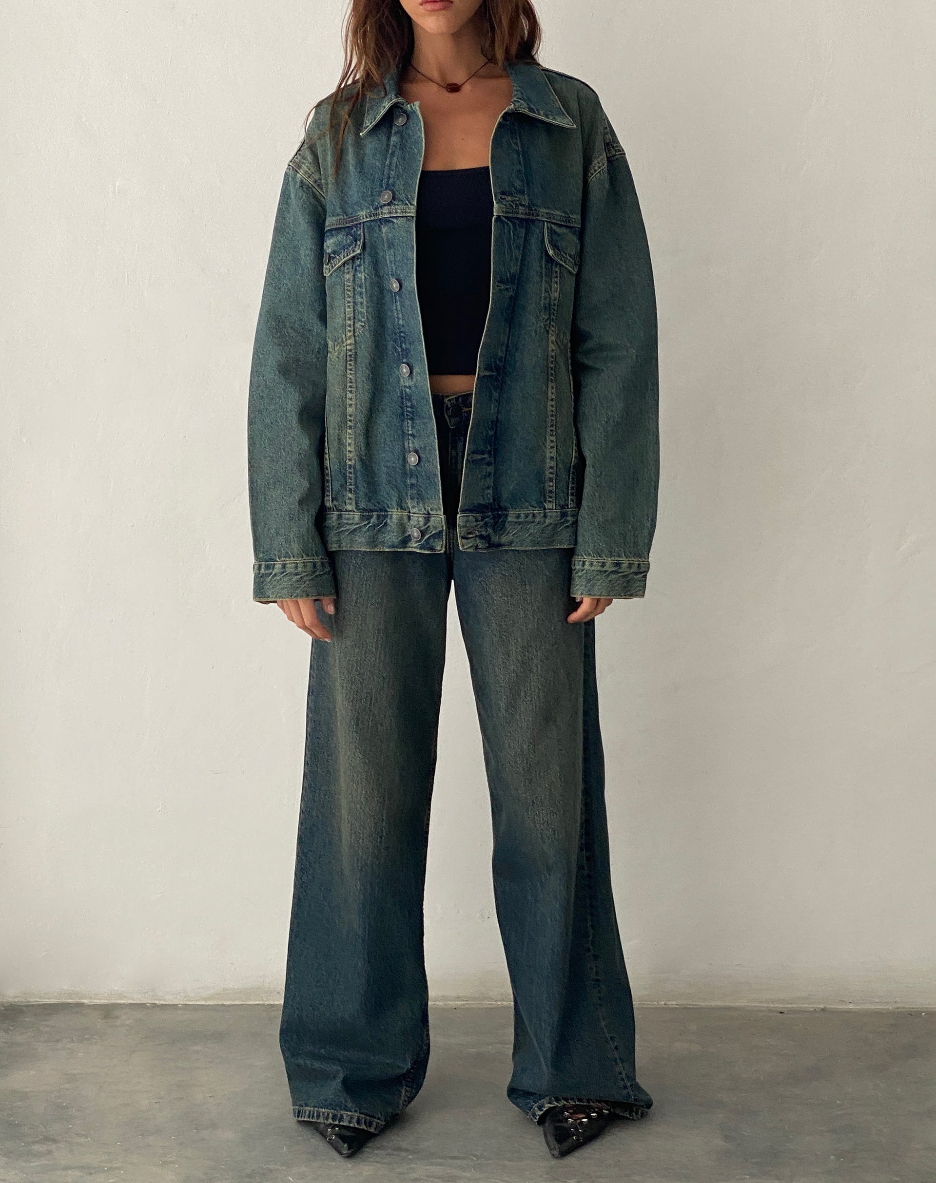 Giacca di clearance jeans oversize