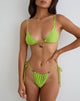 Immagine dello slip del bikini Leyna in verde chartreuse con perline