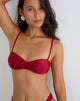 Image of Pali Bikini Top in Shine Red