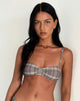 Image of Pali Bikini Top in Purple Tartan