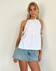 Image of Palsi Tie Side Sleeveless Top in White