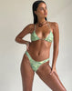 Image of Farida Bikini Bottom in Abstract Paisley Green
