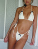 Image of Leyna Bikini Bottom in Ivory with Black Bow