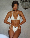 Image of Pami Bikini Top in Ivory with Black Bow