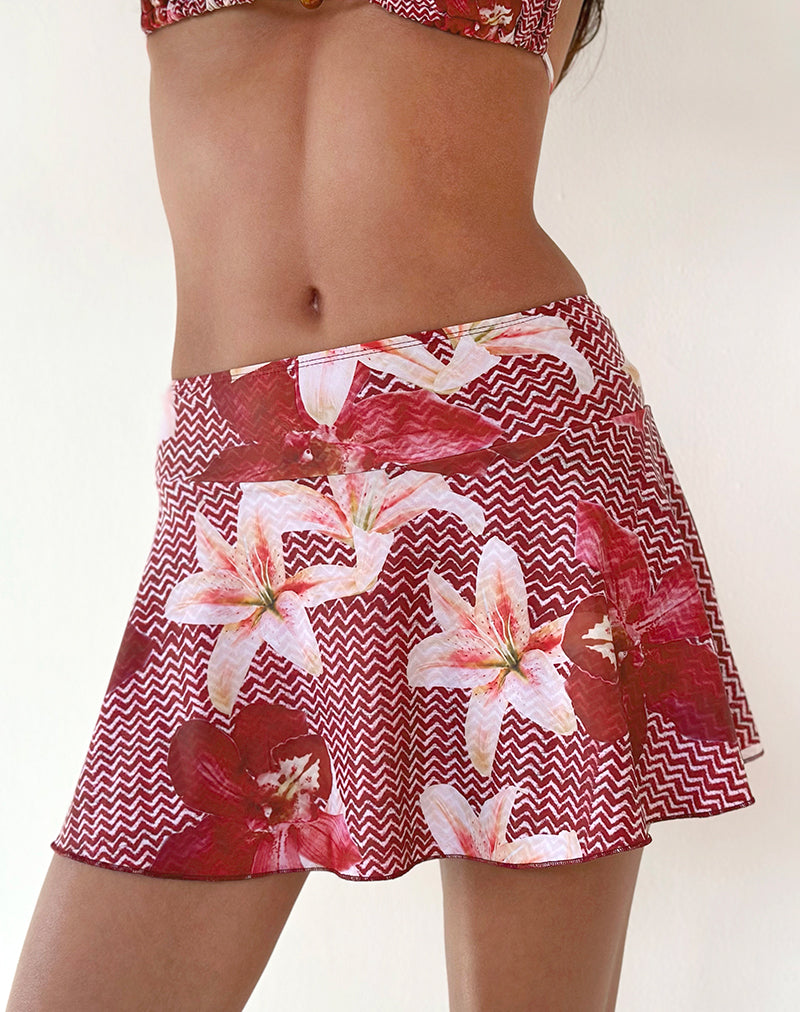 Orla Mini-Baderock in Zig Zag Lily Burgundy