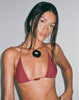 Image of Pami Beaded Bikini Top in Burgundy