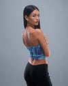 Image of Peggy Mesh Bandeau Top in Blue Starfish Photoprint