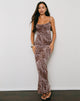 Image of Pria Cowl Maxi Dress in Moonlit Blossom Brown