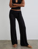 Image of Donata Trouser in Black with Belt