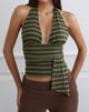 Image of Aprilla Top in Wide Stripe Green
