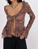 Image of Primrose Long Sleeve Top in Oversized Snake Skin