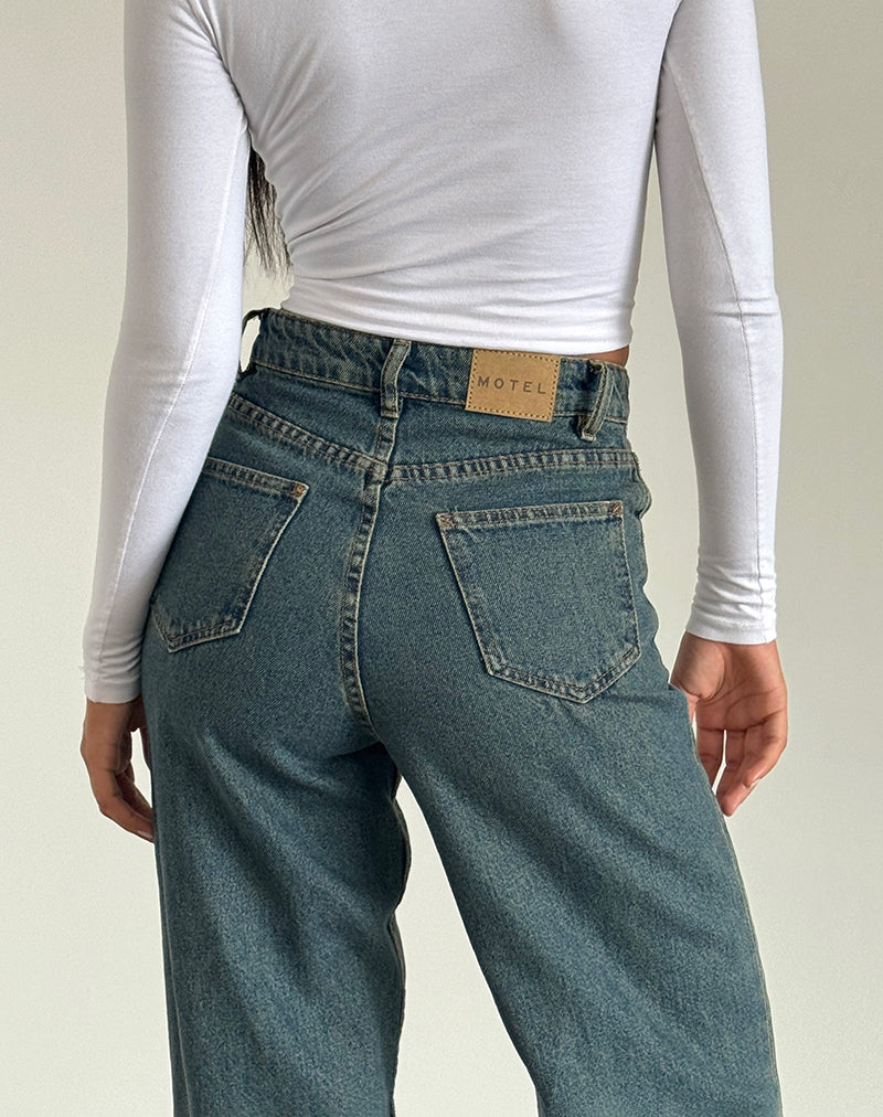 image of Parallel Jeans in Brown and Blue Acid