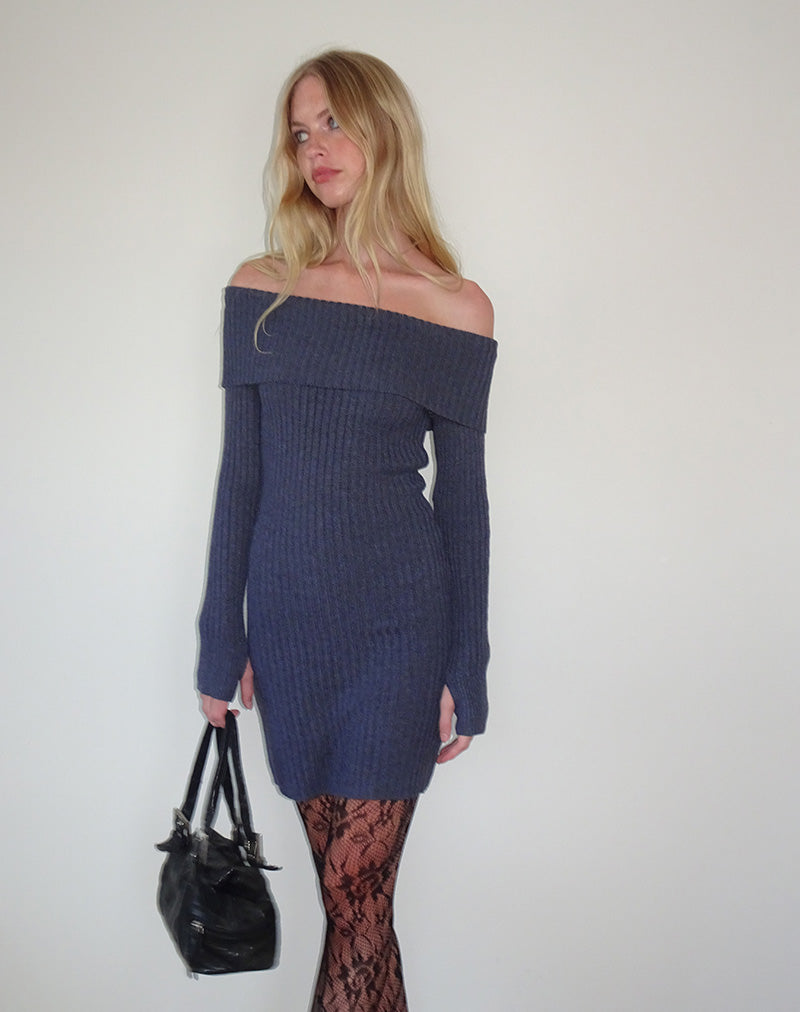 Dark Grey Mini Dress Marianna motelrocks com eur