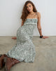 Image of Quilla Maxi Dress in Bloom Paisley Pale Blue