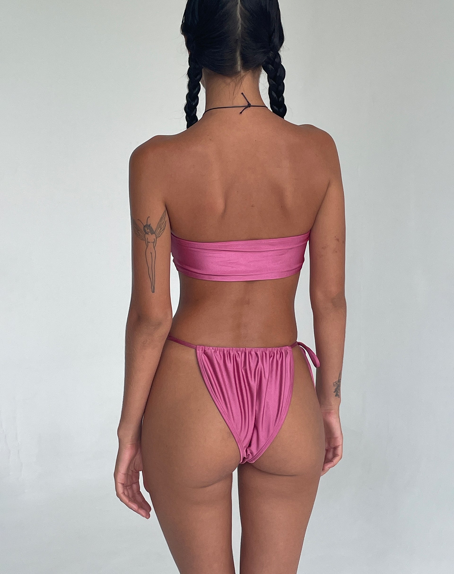 Image of Leyna Bikini Bottom in Mauve Shimmer