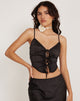 image of Rahela Top in Satin Black