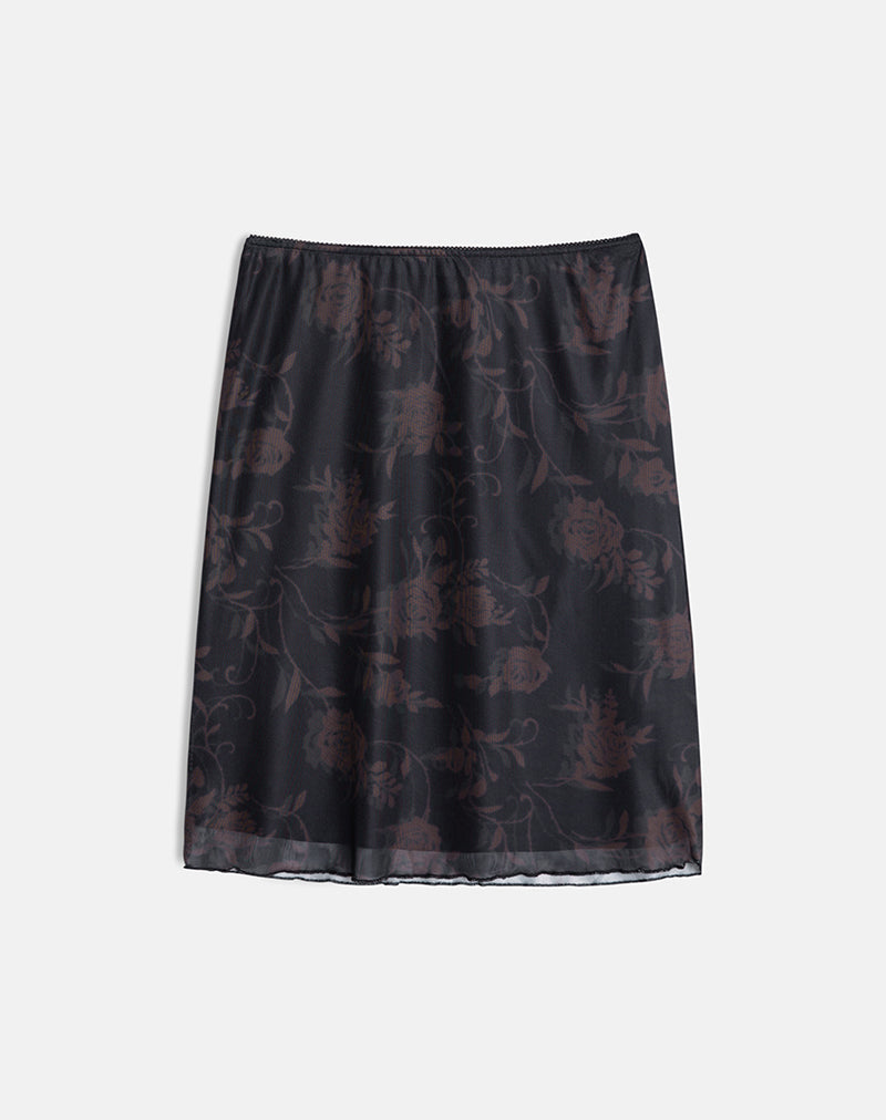 Image of Rajhu Midi Skirt in Dynamic Rose
